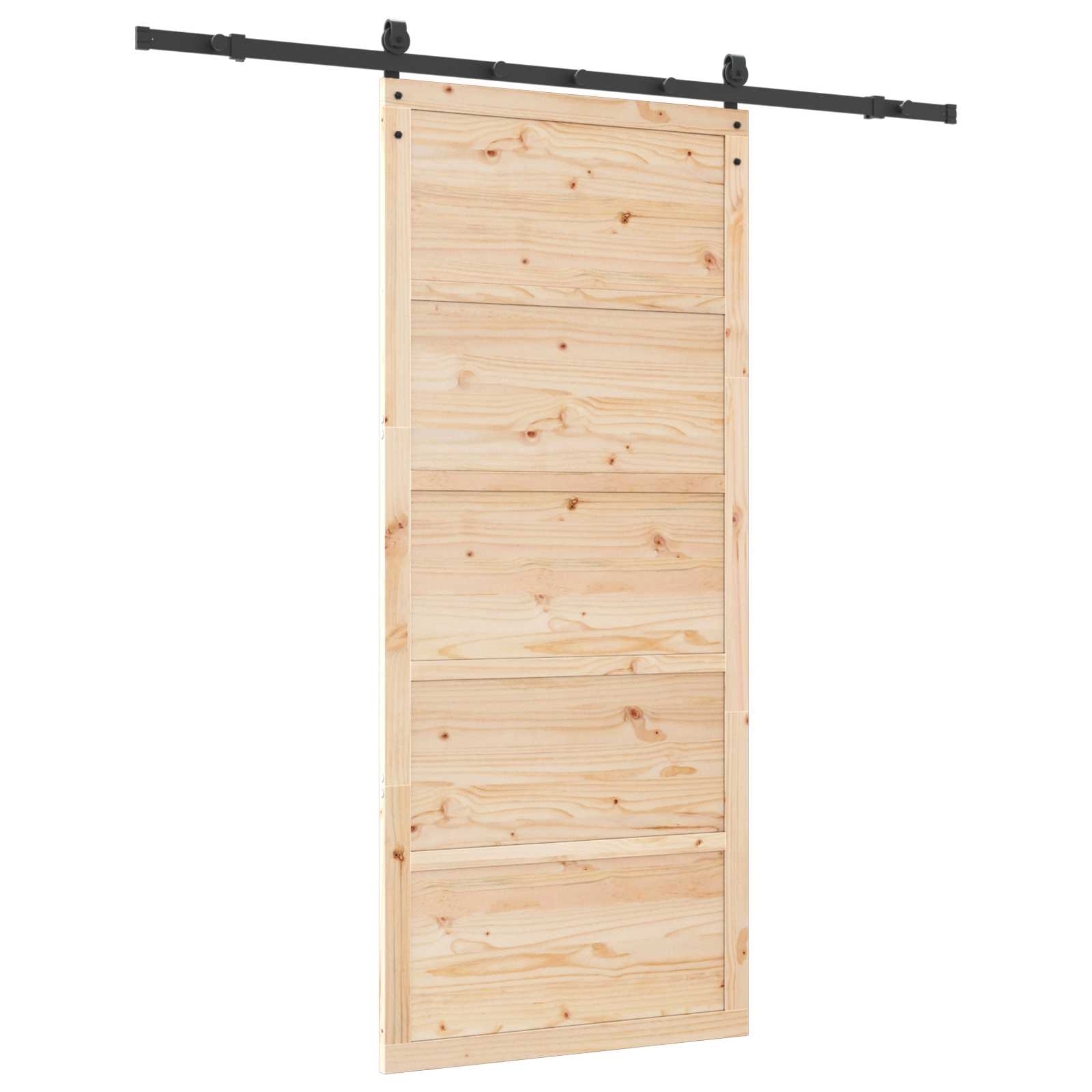 Schuifdeur Naturel 90 x 208 cm Massief grenenhout