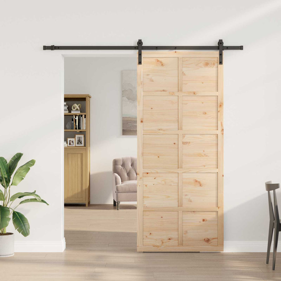 Schuifdeur Naturel 100 x 208 cm Massief grenenhout