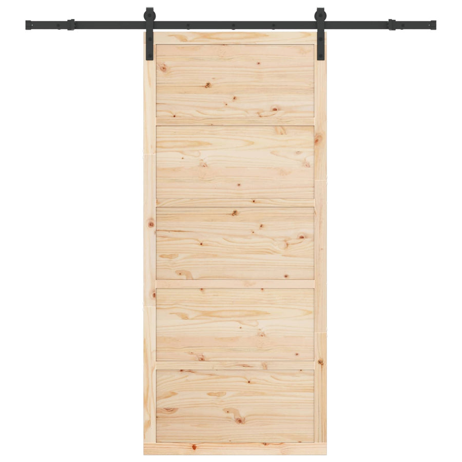 Schuifdeur Naturel 90 x 208 cm Massief grenenhout