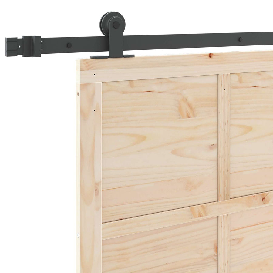 Schuifdeur Naturel 90 x 208 cm Massief grenenhout