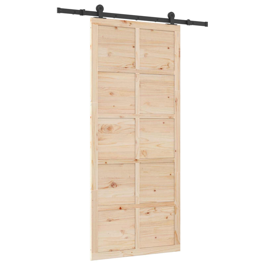 Schuifdeur Naturel 80 x 208 cm Massief grenenhout