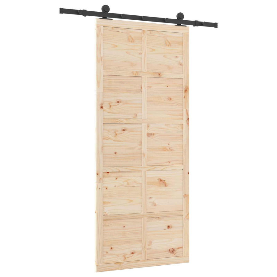 Schuifdeur Naturel 80 x 208 cm Massief grenenhout