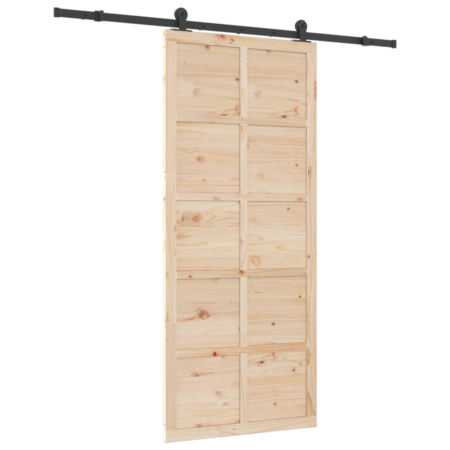 Schuifdeur Naturel 80 x 208 cm Massief grenenhout