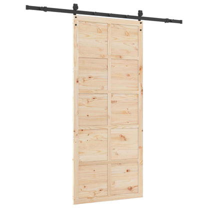 Schuifdeur Naturel 80 x 208 cm Massief grenenhout