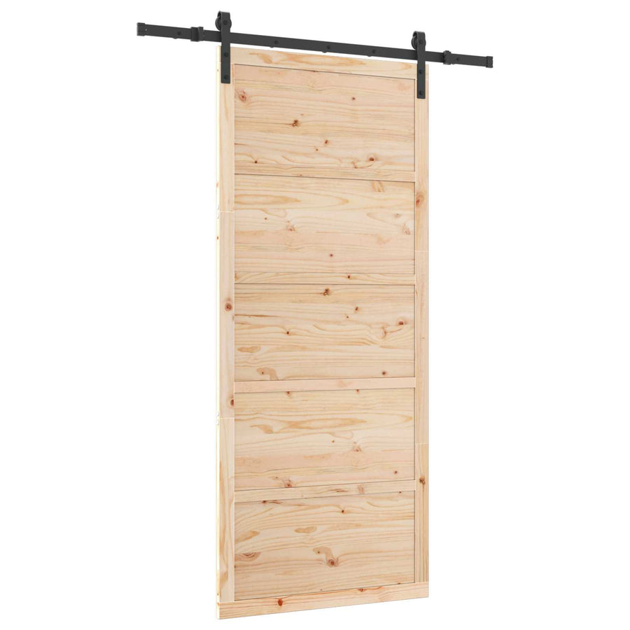 Schuifdeur Naturel 80 x 208 cm Massief grenenhout