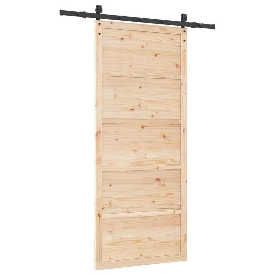 Schuifdeur Naturel 80 x 208 cm Massief grenenhout