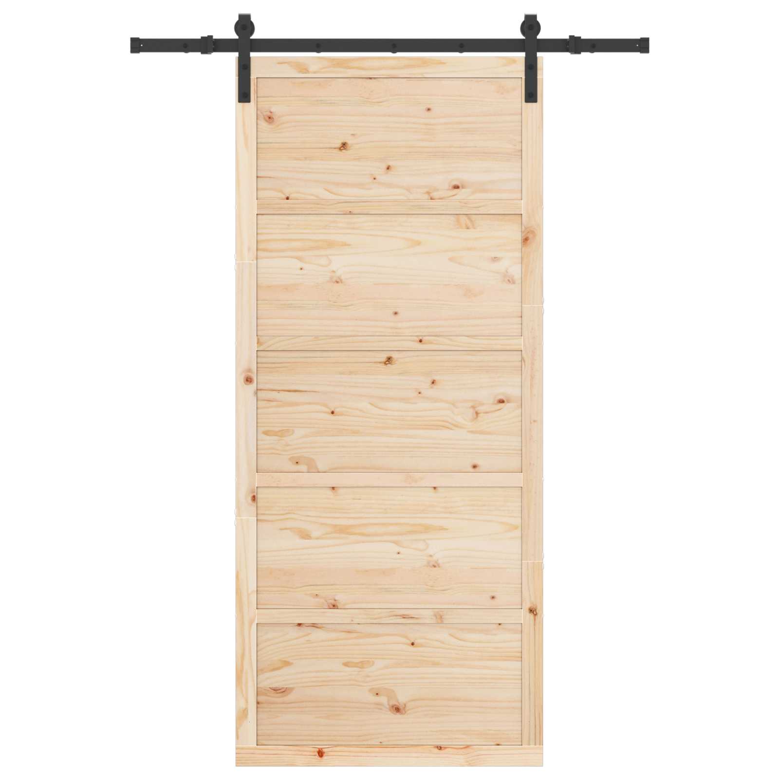 Schuifdeur Naturel 80 x 208 cm Massief grenenhout