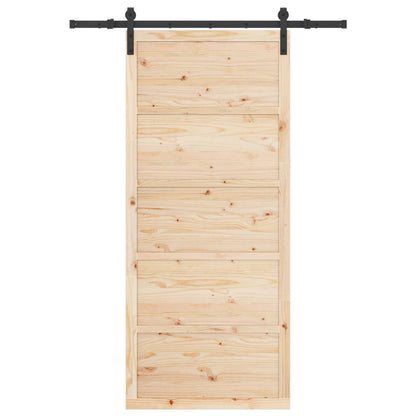 Schuifdeur Naturel 80 x 208 cm Massief grenenhout