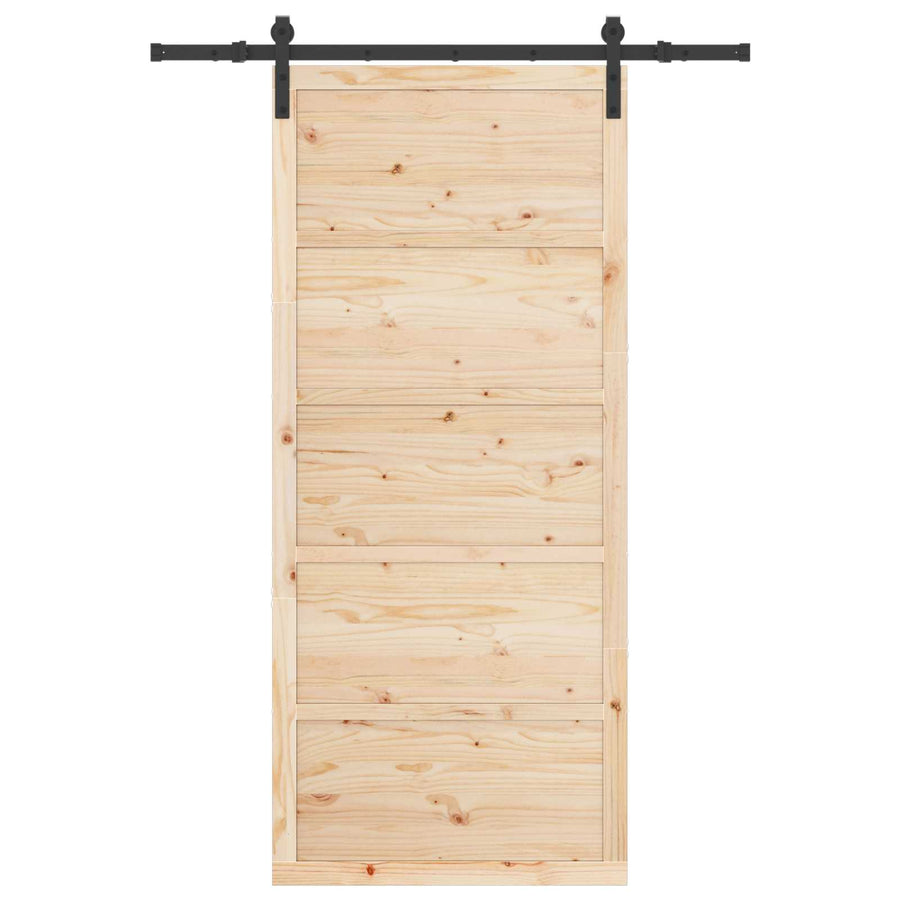 Schuifdeur Naturel 80 x 208 cm Massief grenenhout