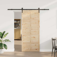 Schuifdeur Naturel 90 x 208 cm Massief grenenhout