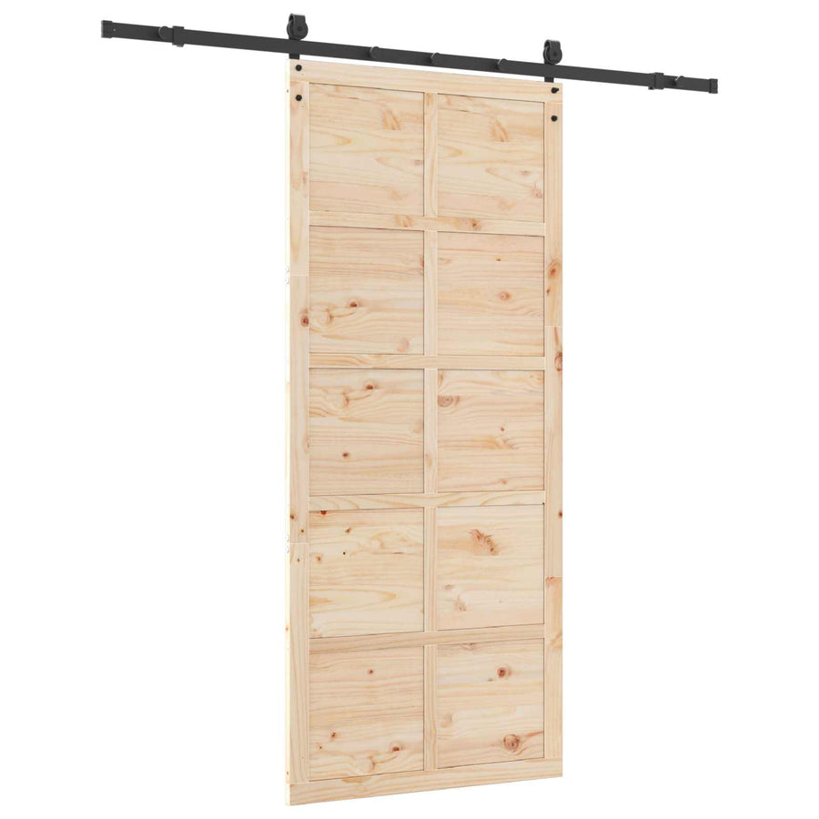 Schuifdeur Naturel 90 x 208 cm Massief grenenhout