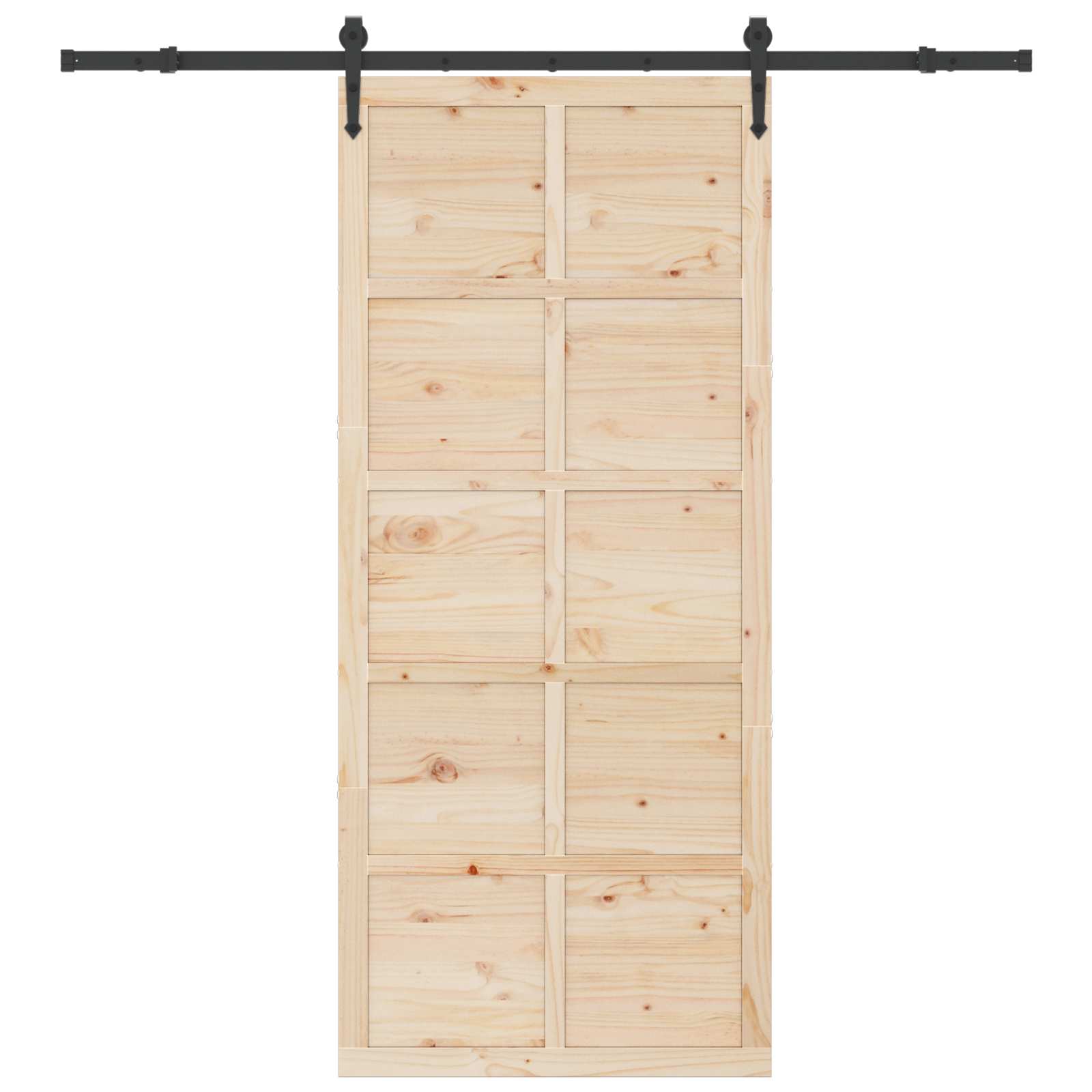 Schuifdeur Naturel 90 x 208 cm Massief grenenhout