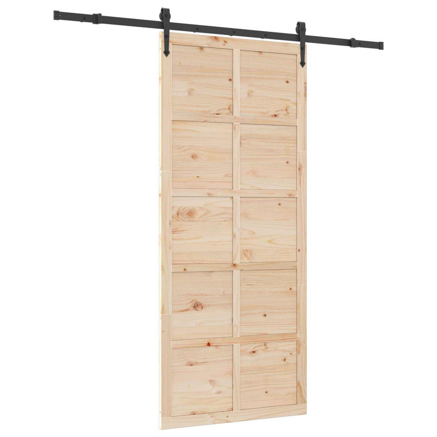 Schuifdeur Naturel 80 x 208 cm Massief grenenhout