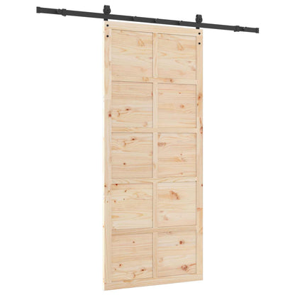 Schuifdeur Naturel 80 x 208 cm Massief grenenhout