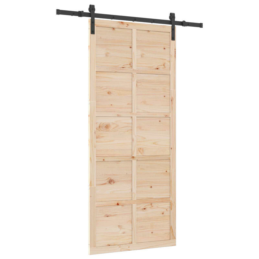 Schuifdeur Naturel 80 x 208 cm Massief grenenhout