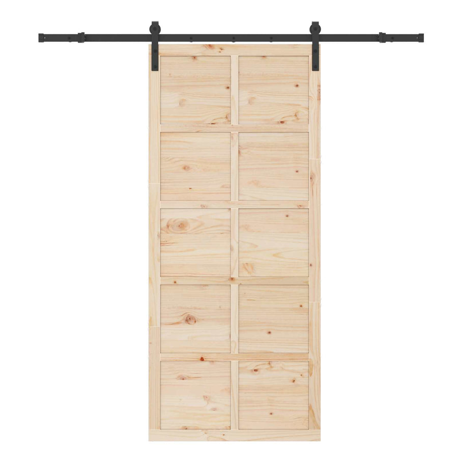 Schuifdeur Naturel 90 x 208 cm Massief grenenhout