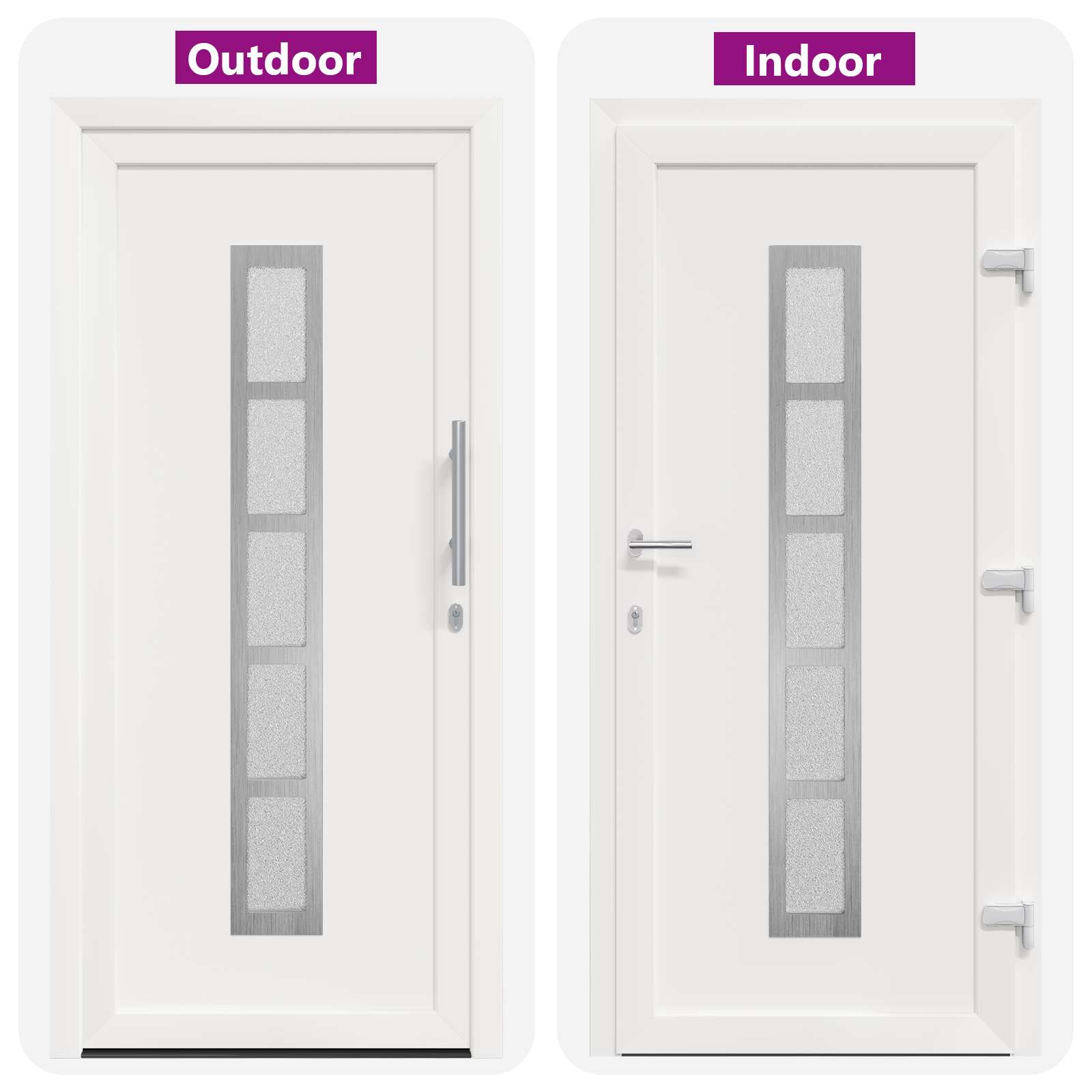 Voordeur Wit 88 x 200 cm PVC