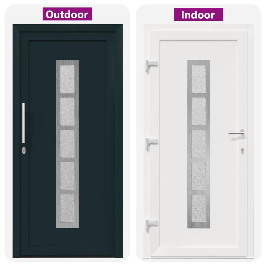 Voordeur Antracietkleurig 108 x 208 cm PVC