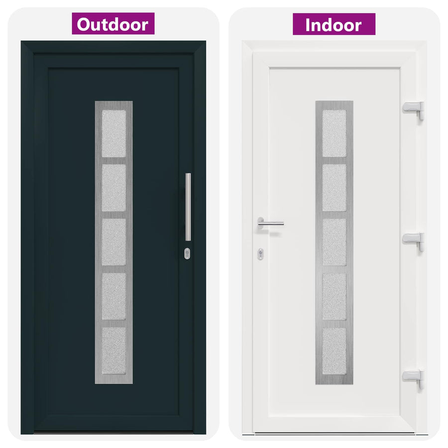 Voordeur Antracietkleurig 108 x 208 cm PVC