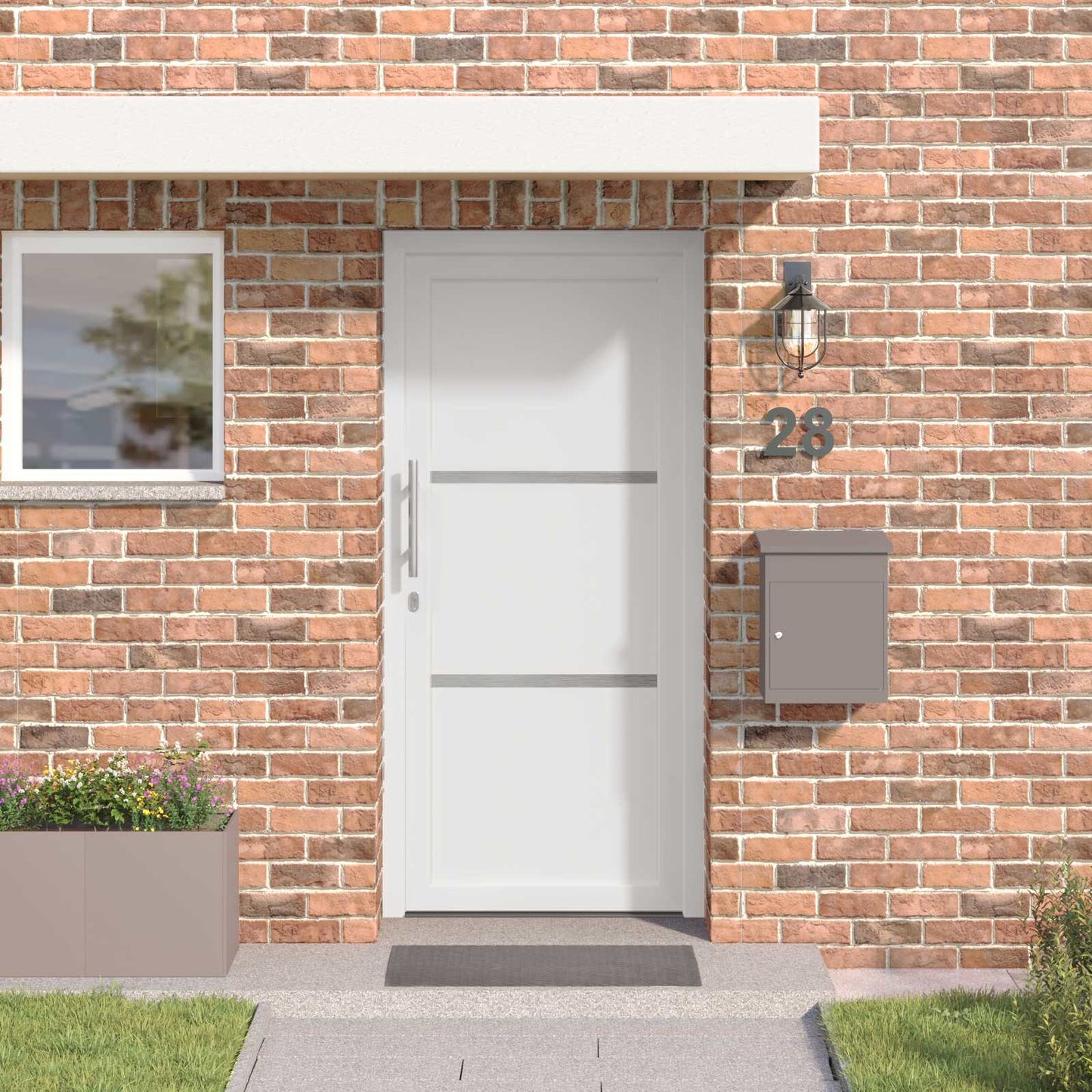 Voordeur Wit 88 x 200 cm PVC