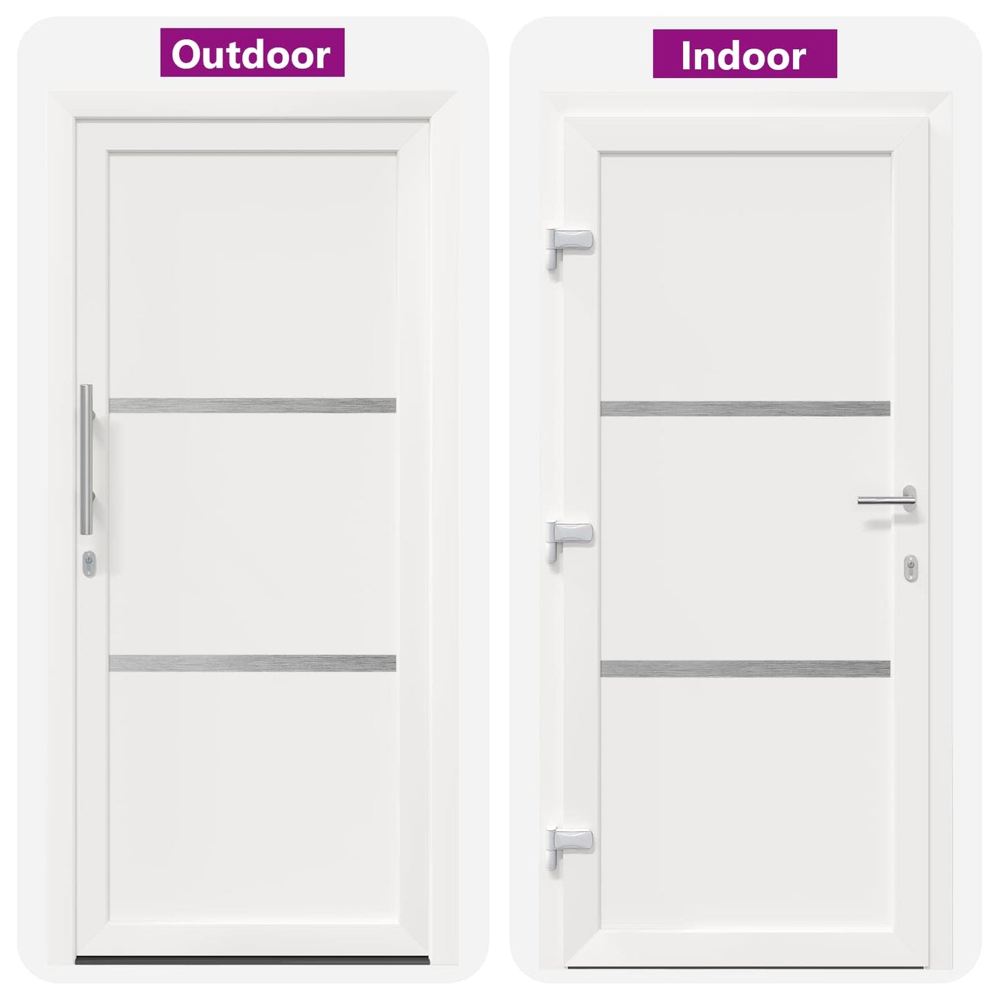 Voordeur Wit 98 x 208 cm PVC