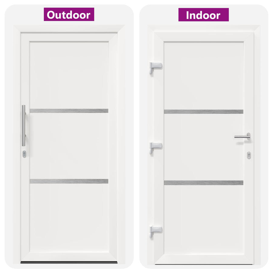 Voordeur Wit 108 x 208 cm PVC