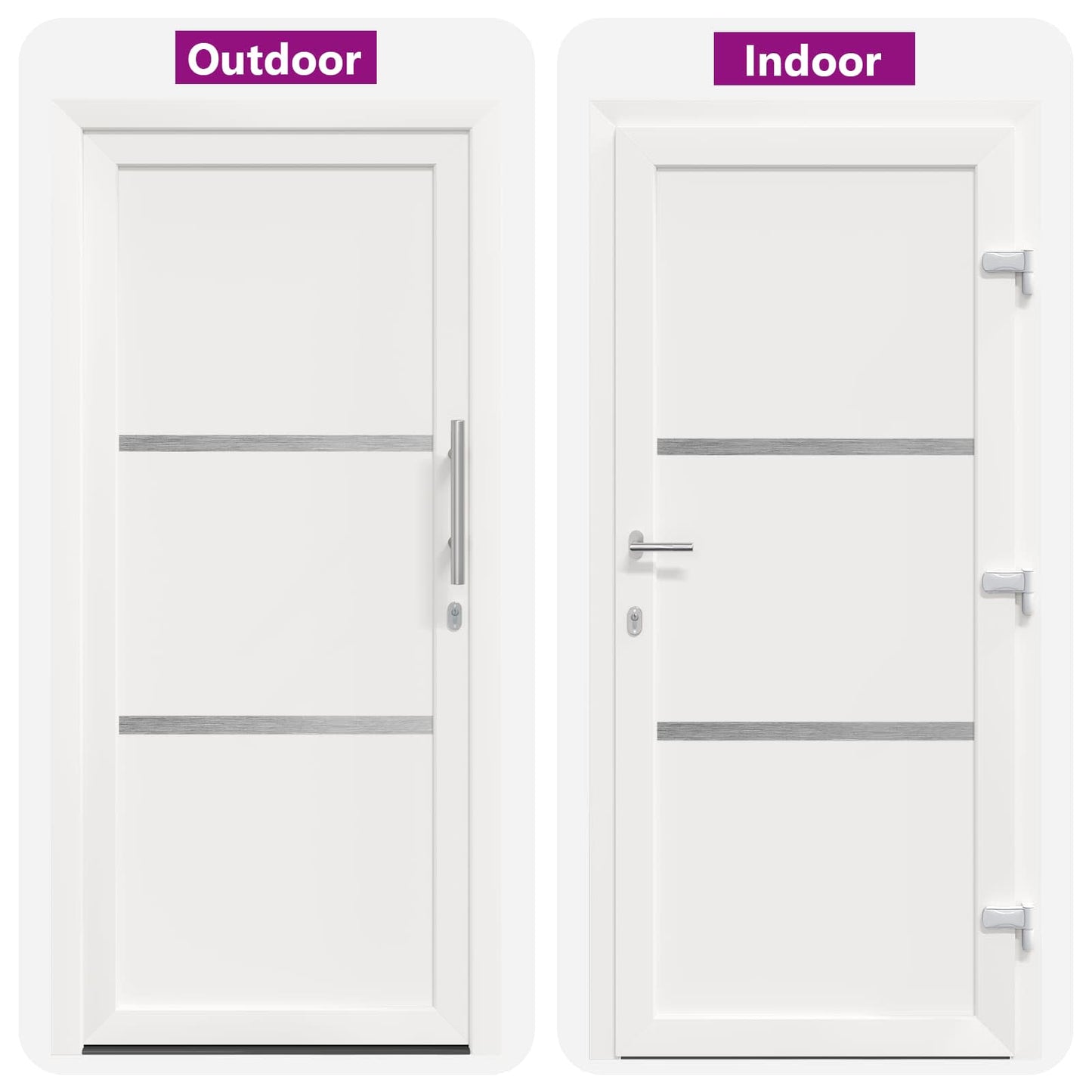 Voordeur Wit 98 x 200 cm PVC