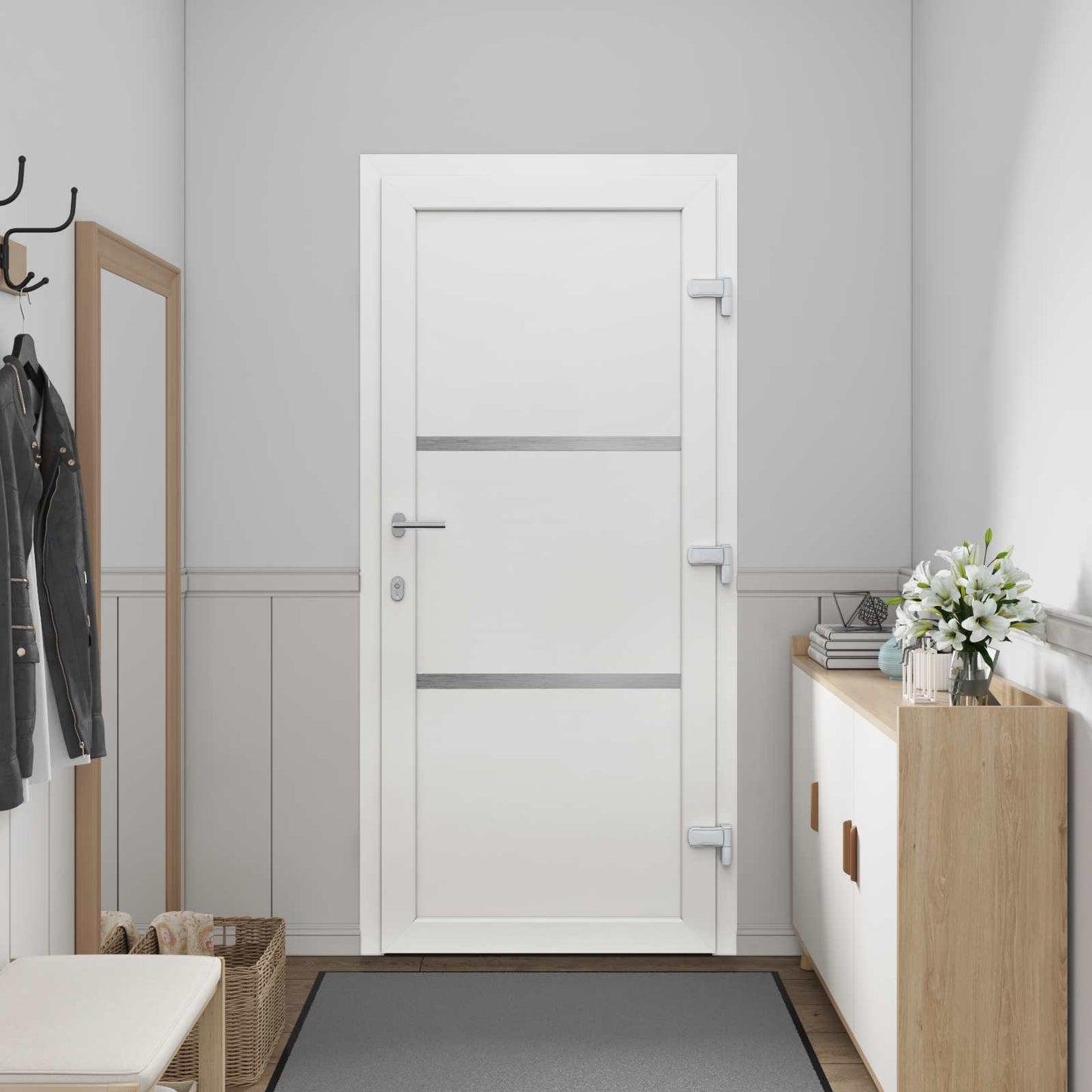 Voordeur Wit 108 x 208 cm PVC