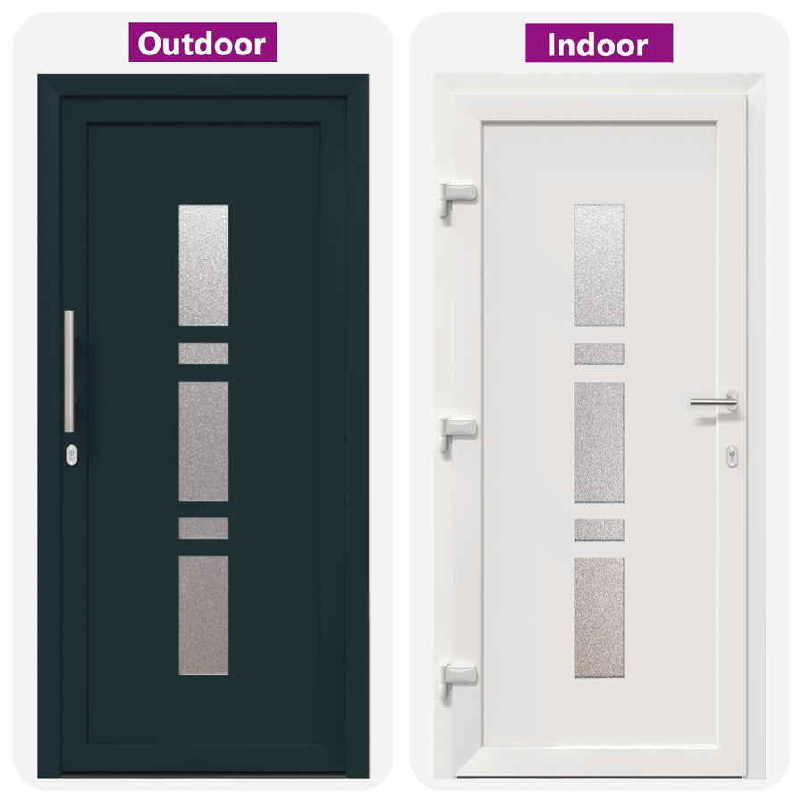 Voordeur Antracietkleurig 88 x 200 cm PVC