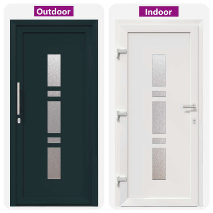 Voordeur Antracietkleurig 98 x 208 cm PVC