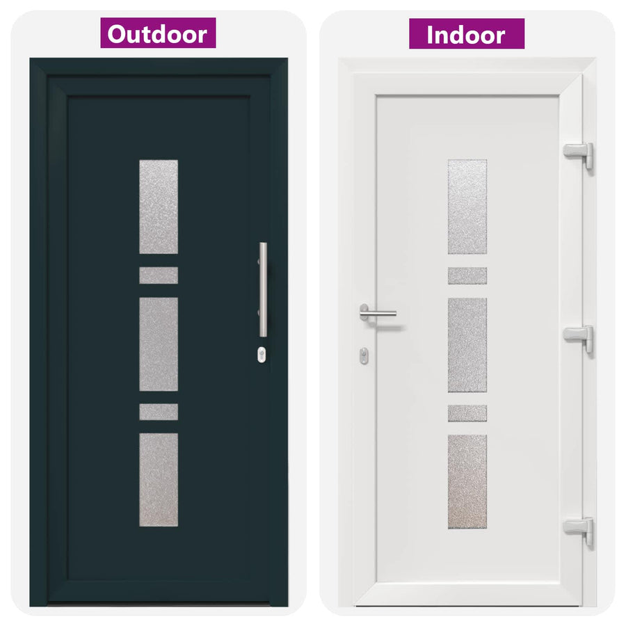 Voordeur Antracietkleurig 88 x 200 cm PVC