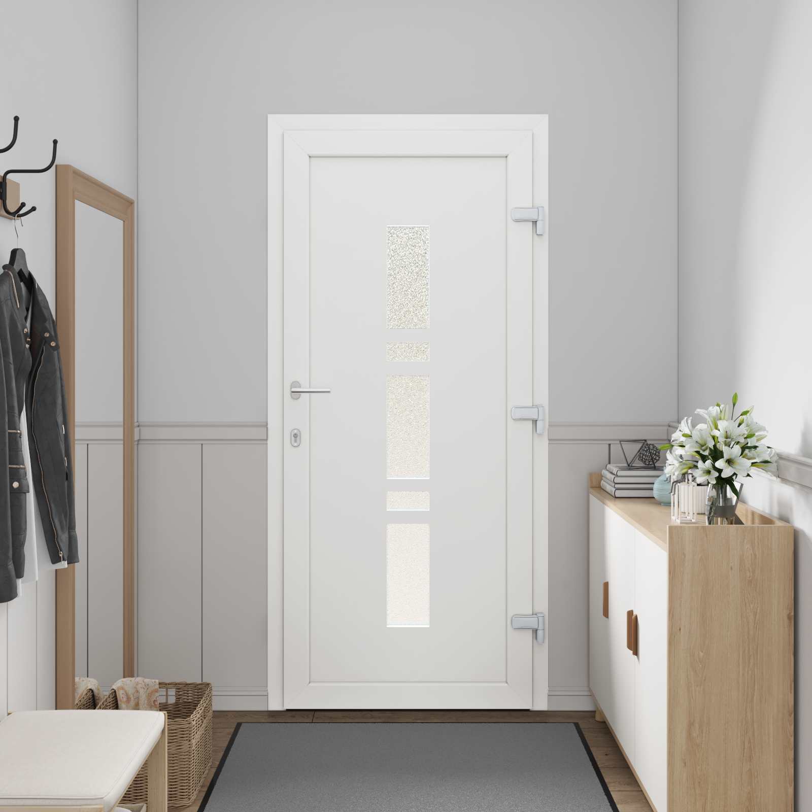 Voordeur Antracietkleurig 98 x 200 cm PVC