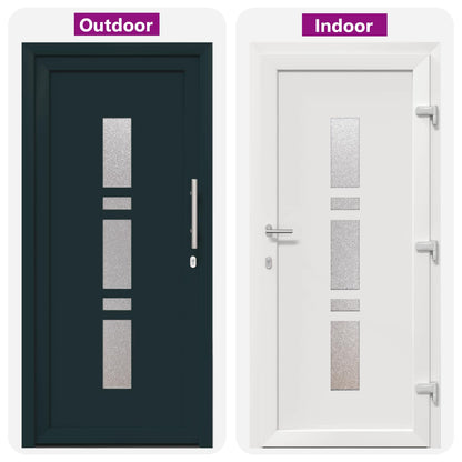Voordeur Antracietkleurig 98 x 200 cm PVC