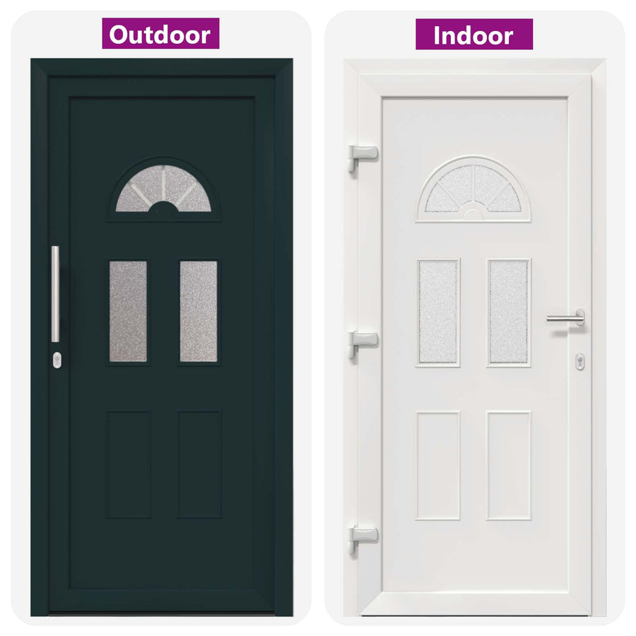 Voordeur Antracietkleurig 98 x 198 cm PVC