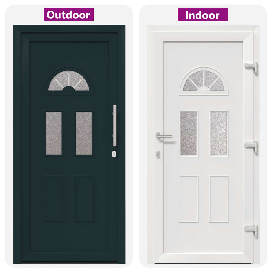 Voordeur Antracietkleurig 88 x 200 cm PVC