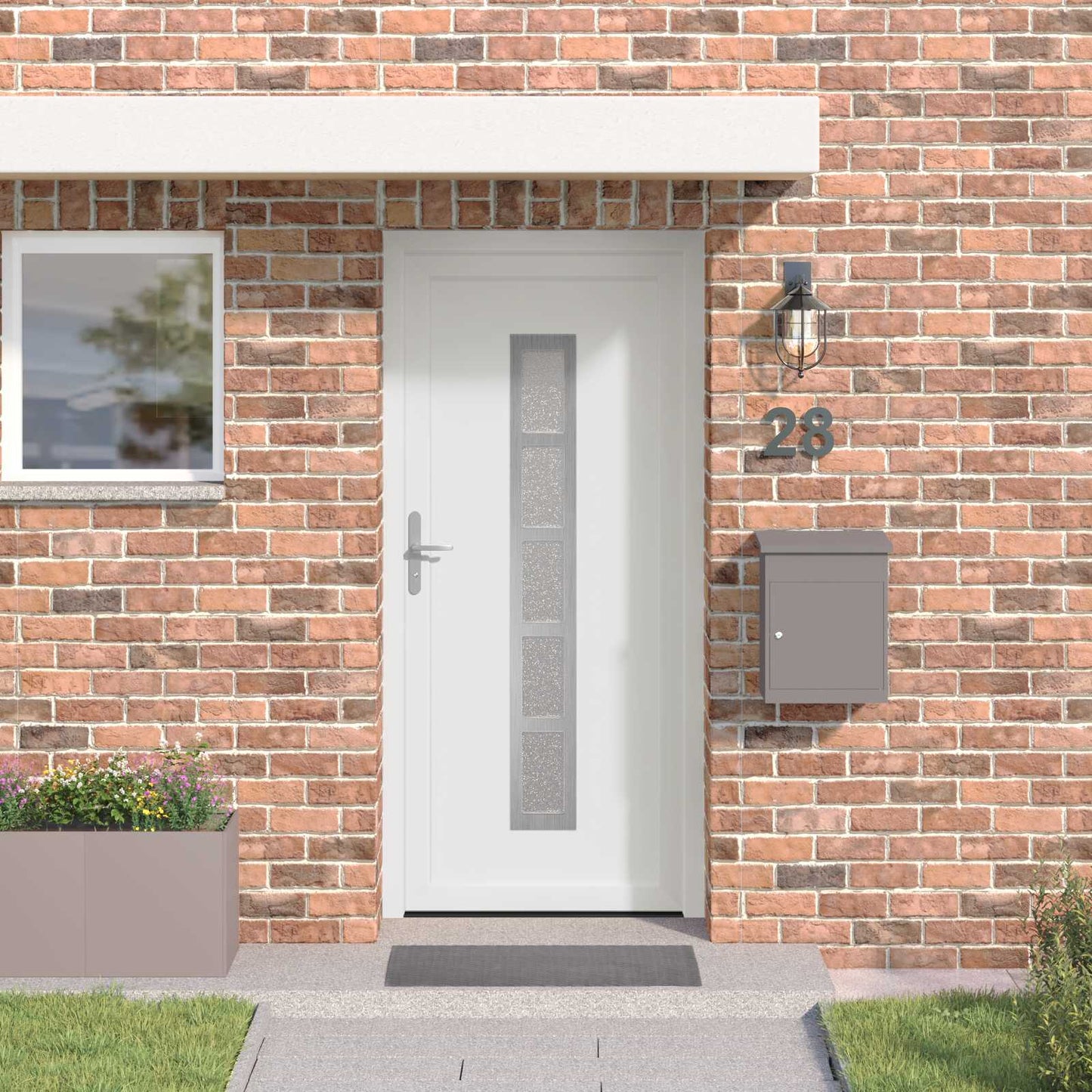 Voordeur Wit 88 x 200 cm PVC
