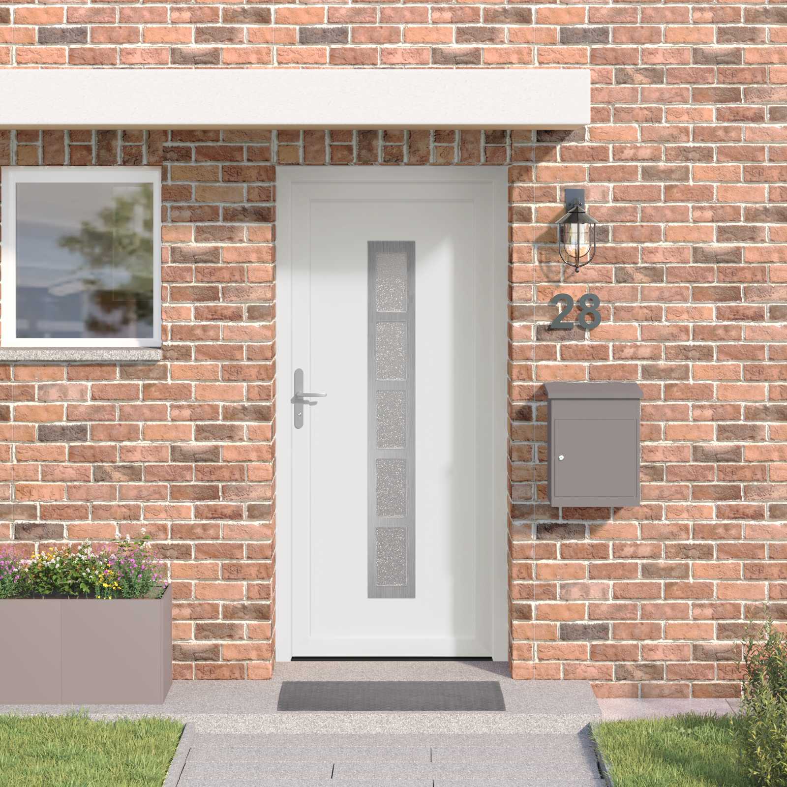 Voordeur Wit 88 x 200 cm PVC