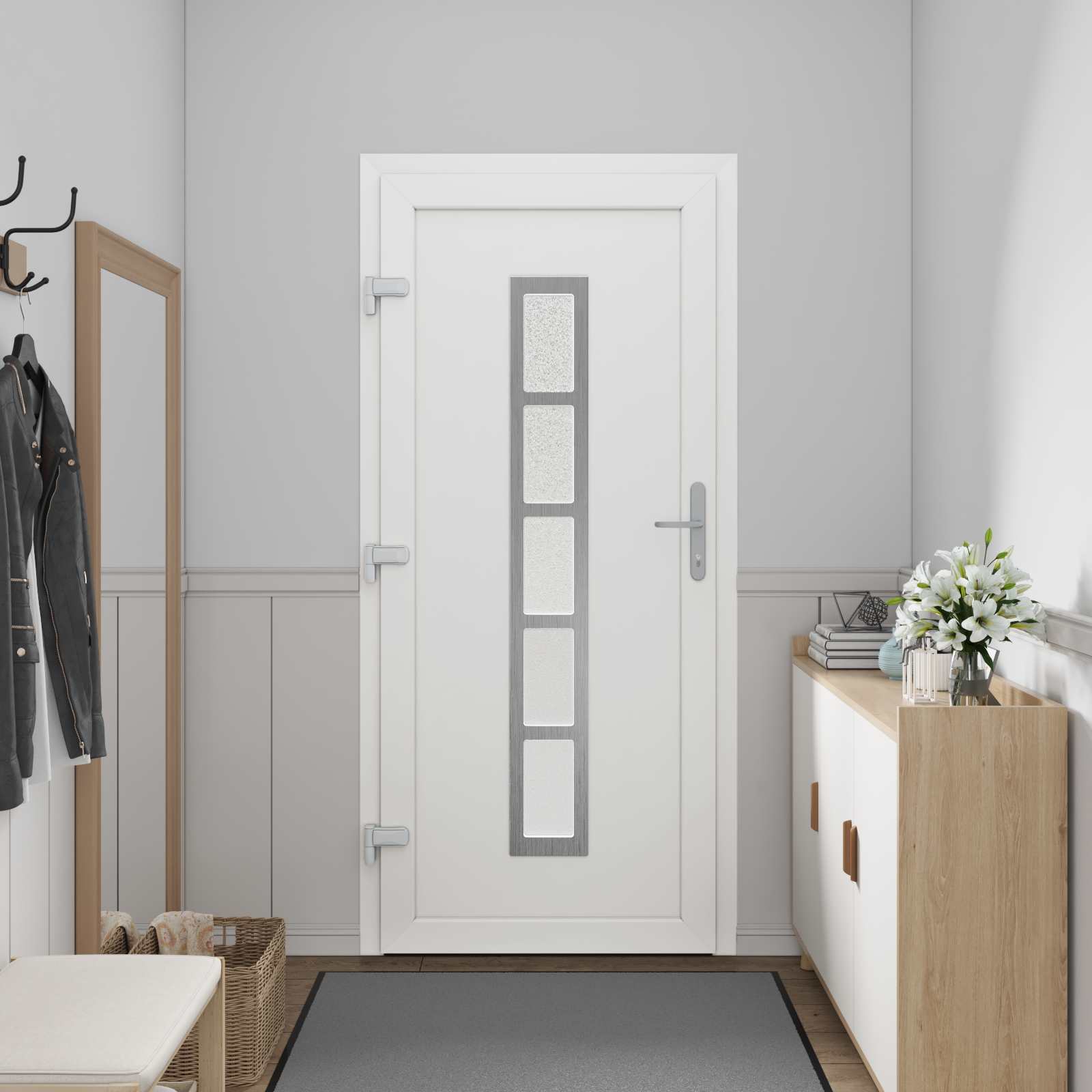 Voordeur Wit 108 x 208 cm PVC