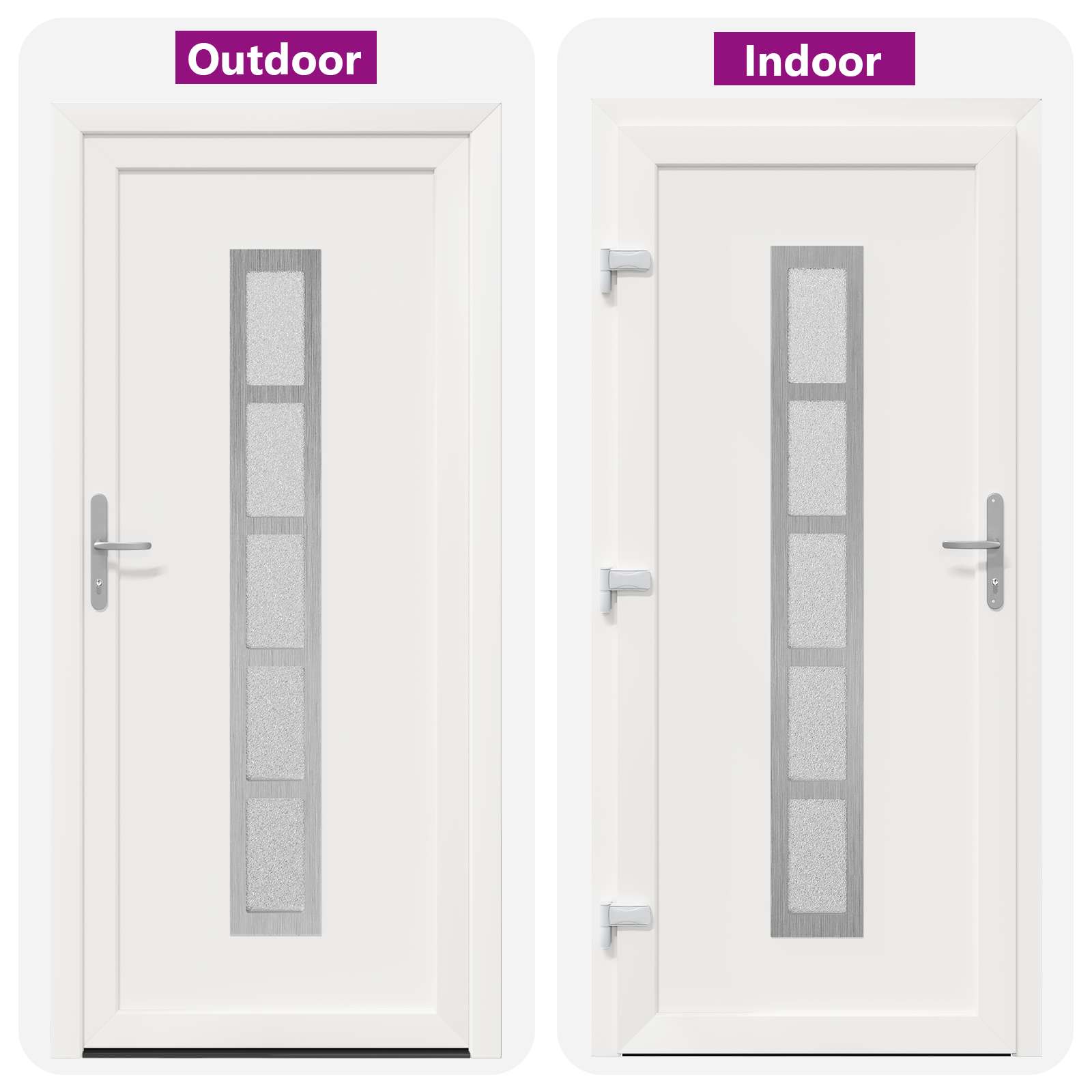 Voordeur Wit 108 x 208 cm PVC