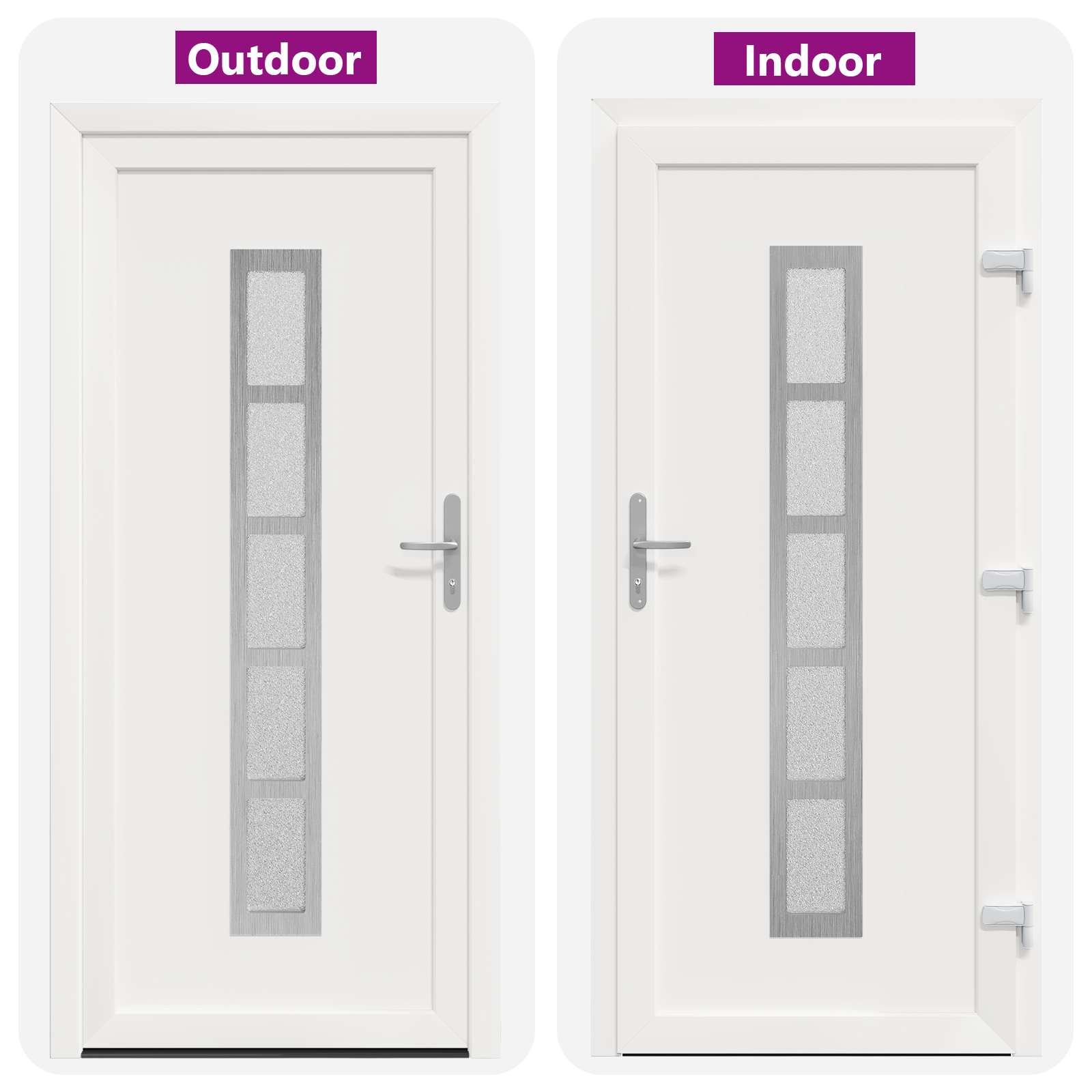 Voordeur Wit 98 x 200 cm PVC