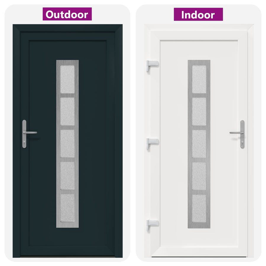 Voordeur Antracietkleurig 98 x 200 cm PVC