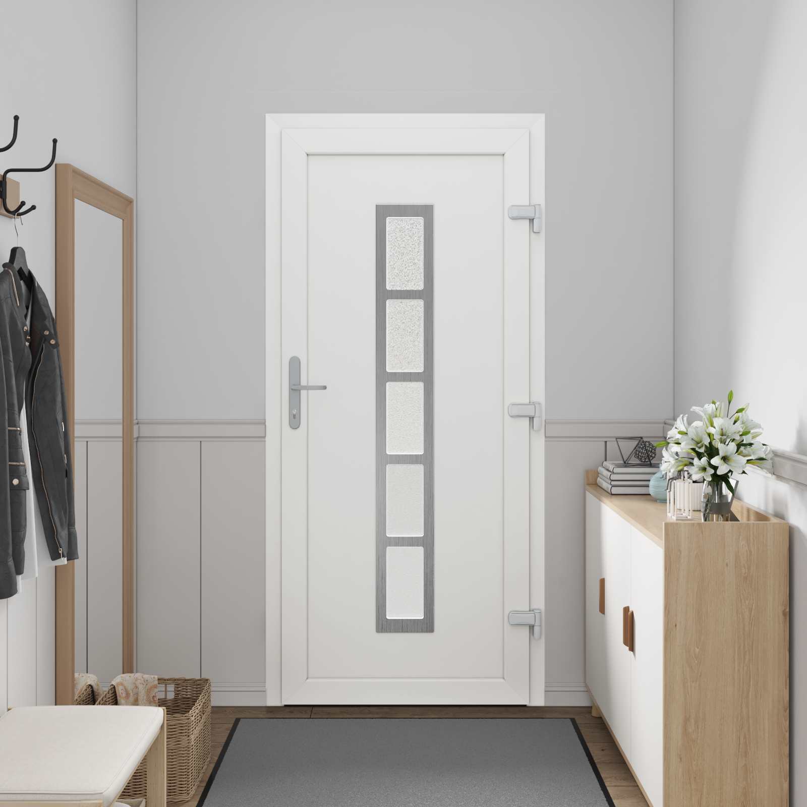 Voordeur Antracietkleurig 88 x 200 cm PVC