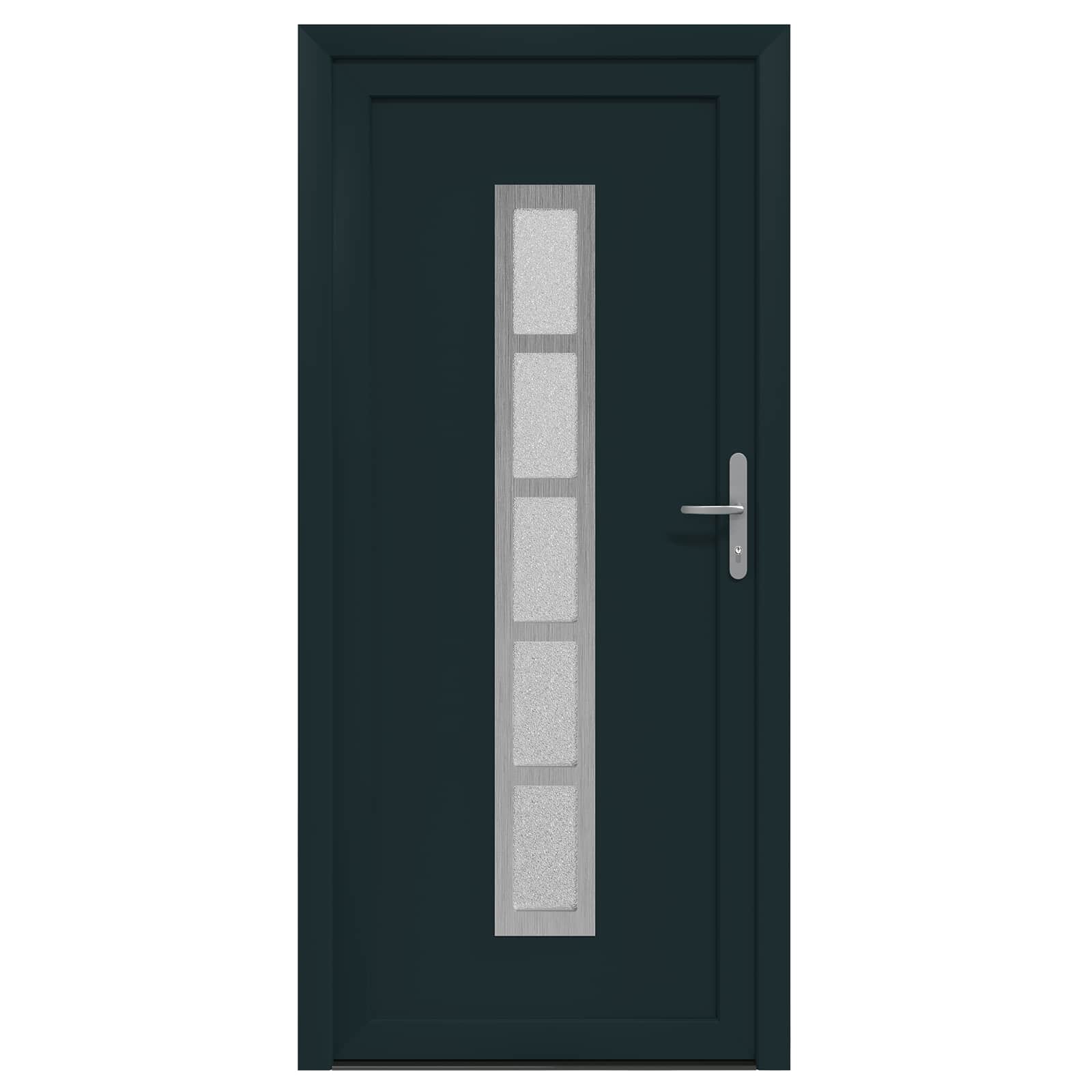 Voordeur Antracietkleurig 88 x 200 cm PVC