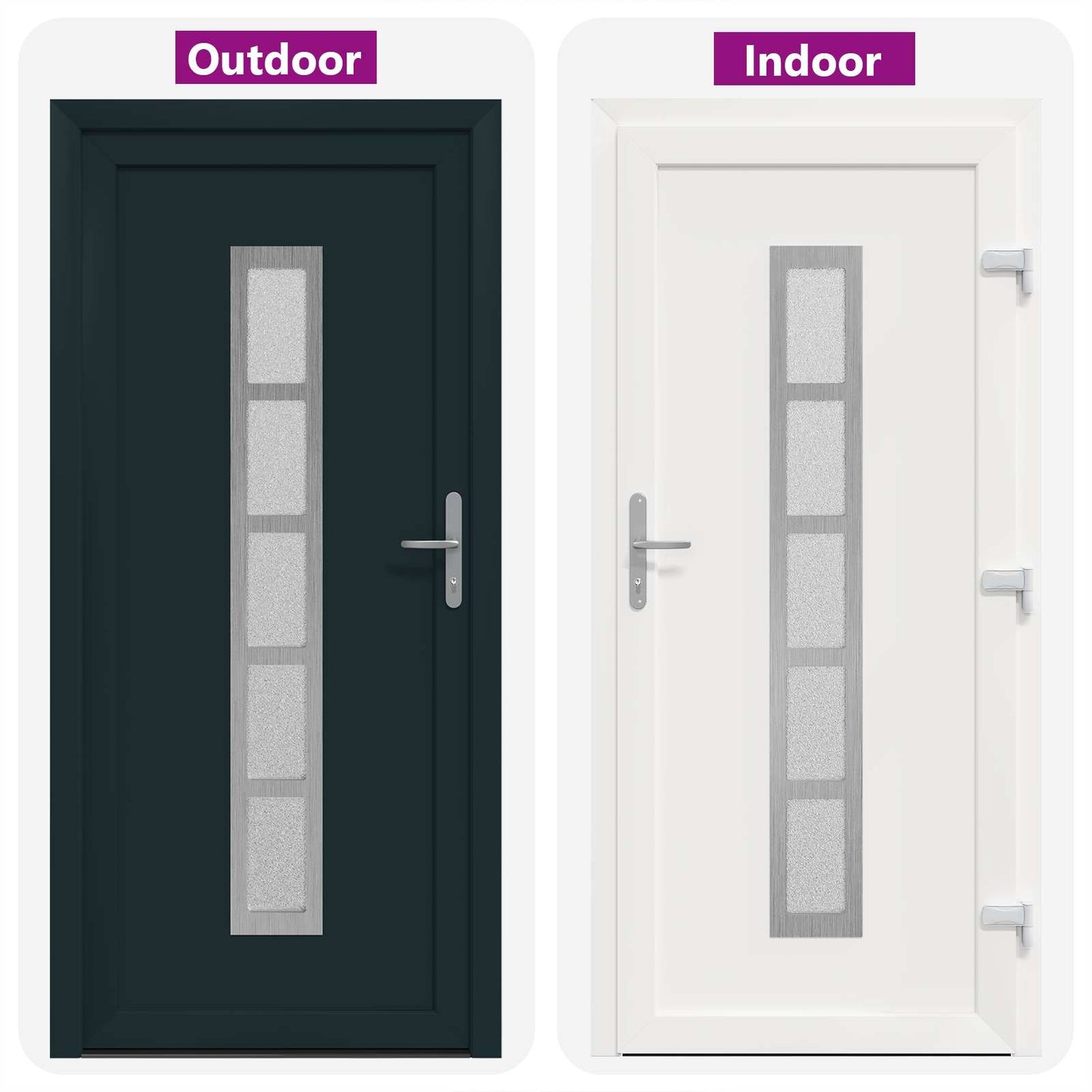 Voordeur Antracietkleurig 108 x 208 cm PVC