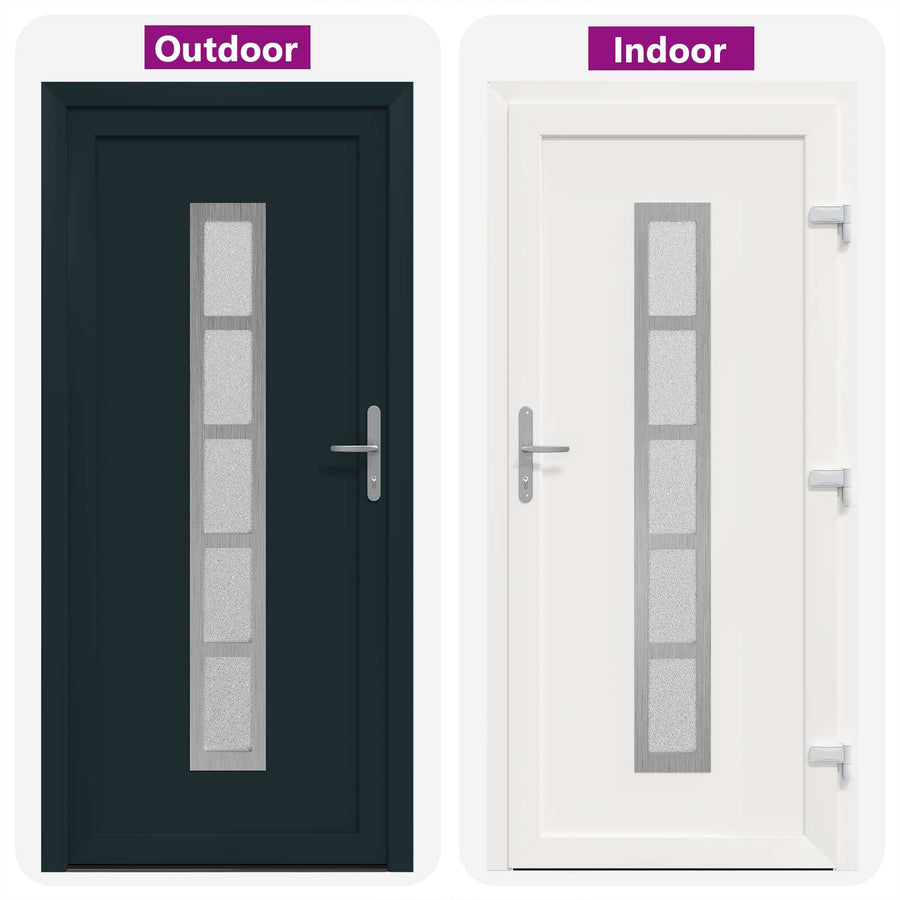Voordeur Antracietkleurig 108 x 208 cm PVC