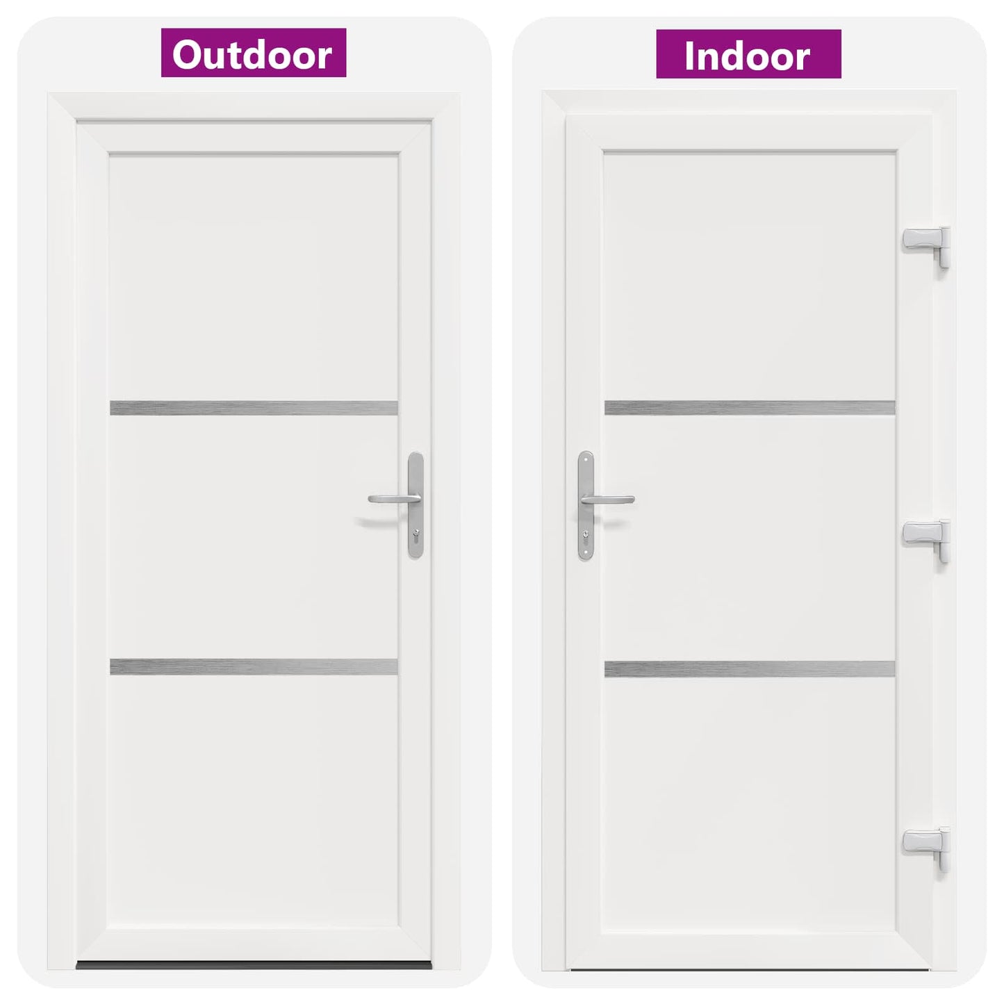 Voordeur Wit 98 x 208 cm PVC