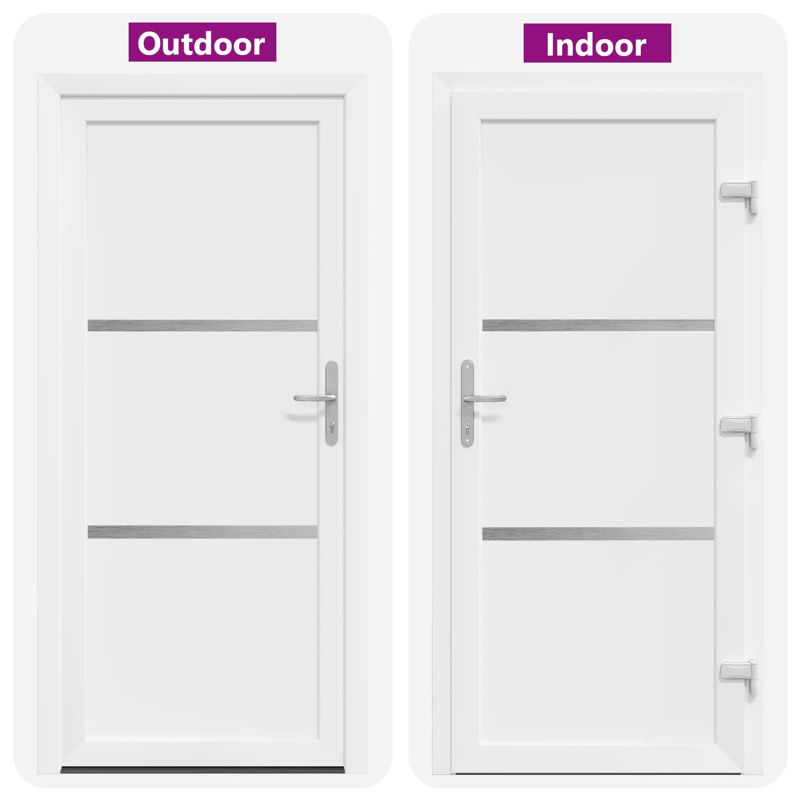 Voordeur Wit 108 x 208 cm PVC