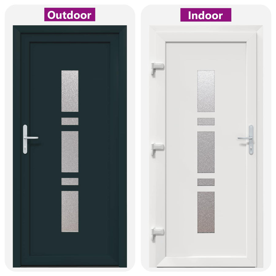 Voordeur Antracietkleurig 88 x 200 cm PVC
