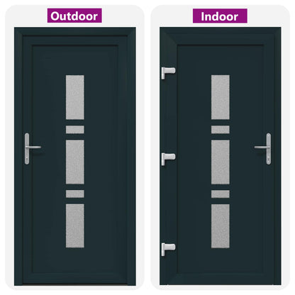 Voordeur Antracietkleurig 98 x 200 cm PVC