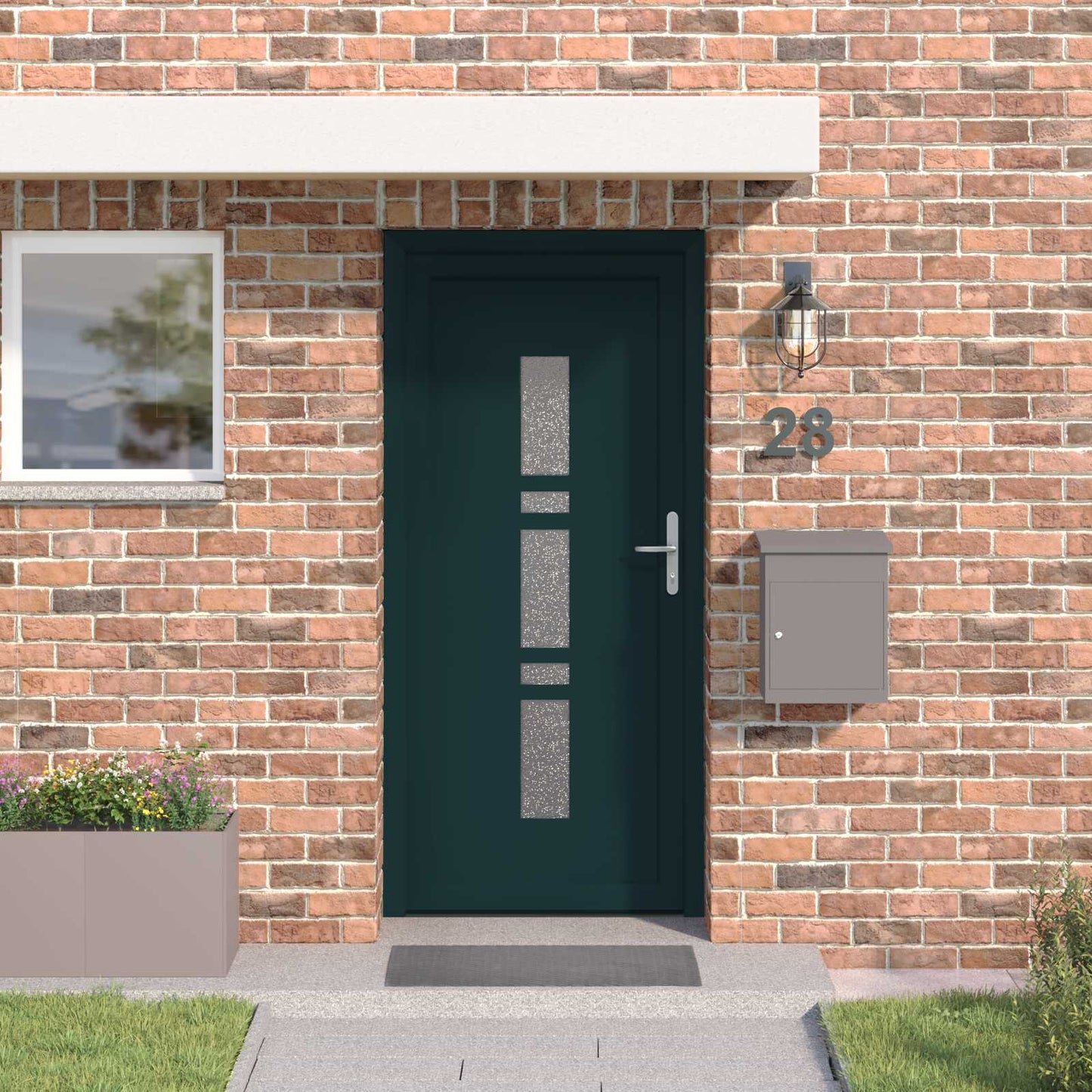 Voordeur Antracietkleurig 98 x 200 cm PVC
